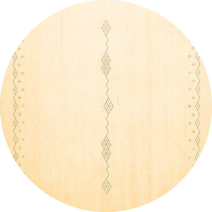 Round Solid Brown Modern Rug, con2029brn
