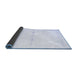 Sideview of Solid Blue Modern Rug, con2029blu