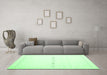 Machine Washable Solid Emerald Green Modern Area Rugs in a Living Room,, wshcon2029emgrn