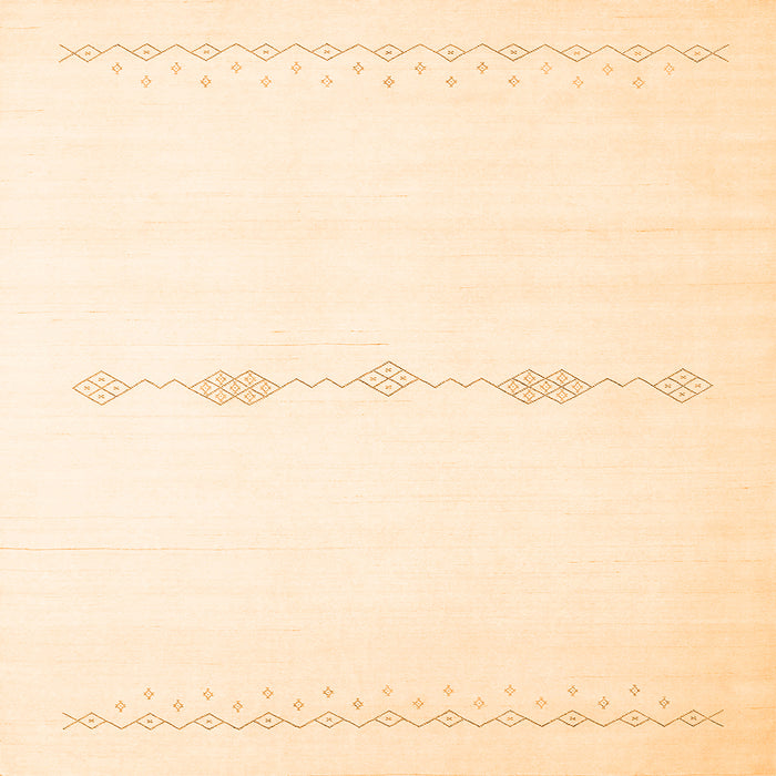 Serging Thickness of Solid Orange Modern Rug, con2029org