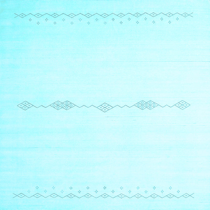 Square Solid Light Blue Modern Rug, con2029lblu