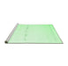 Sideview of Machine Washable Solid Emerald Green Modern Area Rugs, wshcon2029emgrn