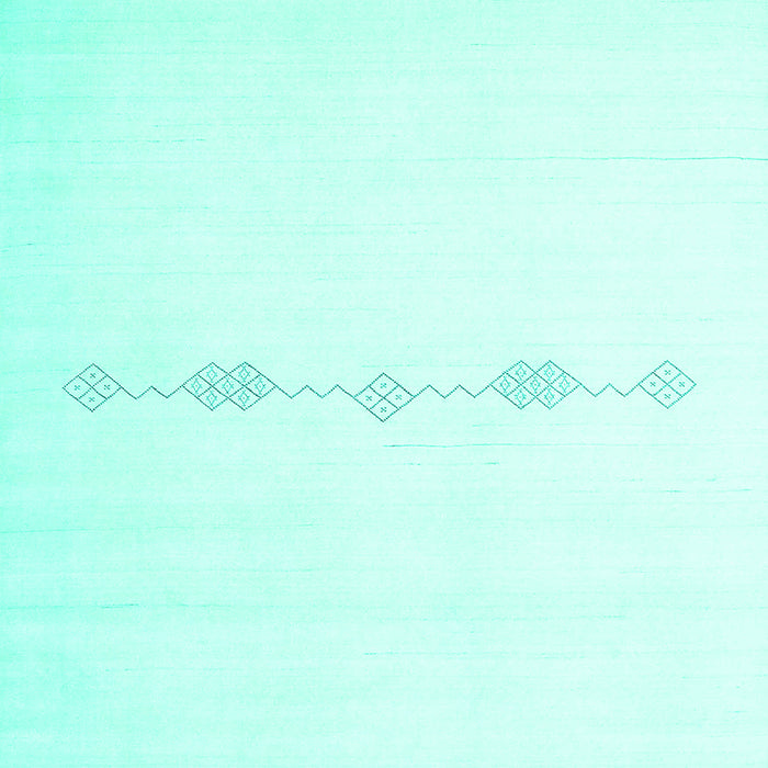 Machine Washable Solid Turquoise Modern Area Rugs, wshcon2029turq