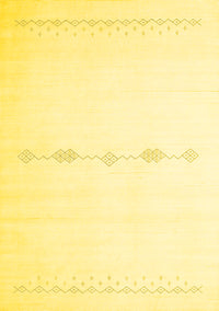 Solid Yellow Modern Rug, con2029yw