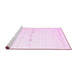 Sideview of Machine Washable Solid Pink Modern Rug, wshcon2029pnk