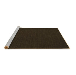 Sideview of Machine Washable Abstract Brown Contemporary Rug, wshcon202brn