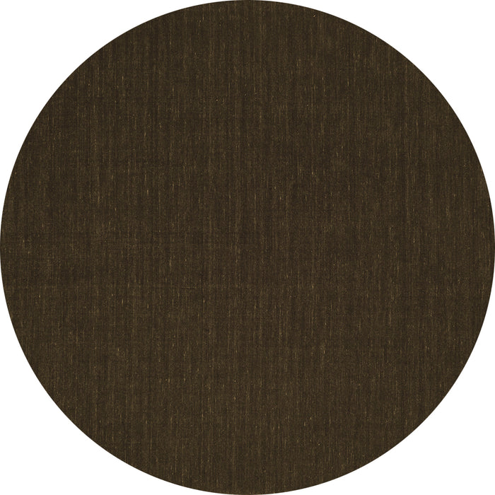 Round Abstract Brown Contemporary Rug, con202brn