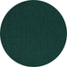 Round Abstract Turquoise Contemporary Rug, con202turq