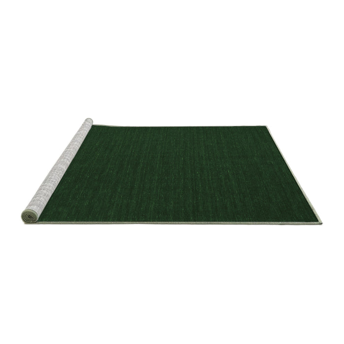 Sideview of Machine Washable Abstract Emerald Green Contemporary Area Rugs, wshcon202emgrn