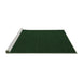 Sideview of Machine Washable Abstract Emerald Green Contemporary Area Rugs, wshcon202emgrn