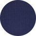 Round Abstract Blue Contemporary Rug, con202blu