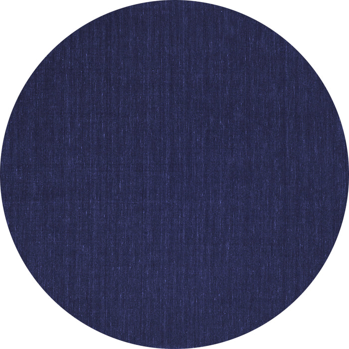 Round Machine Washable Abstract Blue Contemporary Rug, wshcon202blu