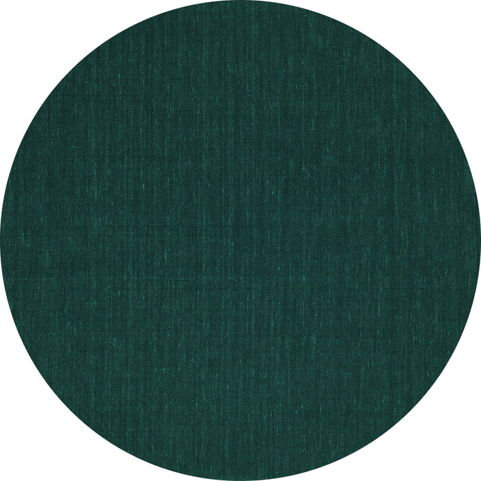Round Machine Washable Abstract Turquoise Contemporary Area Rugs, wshcon202turq