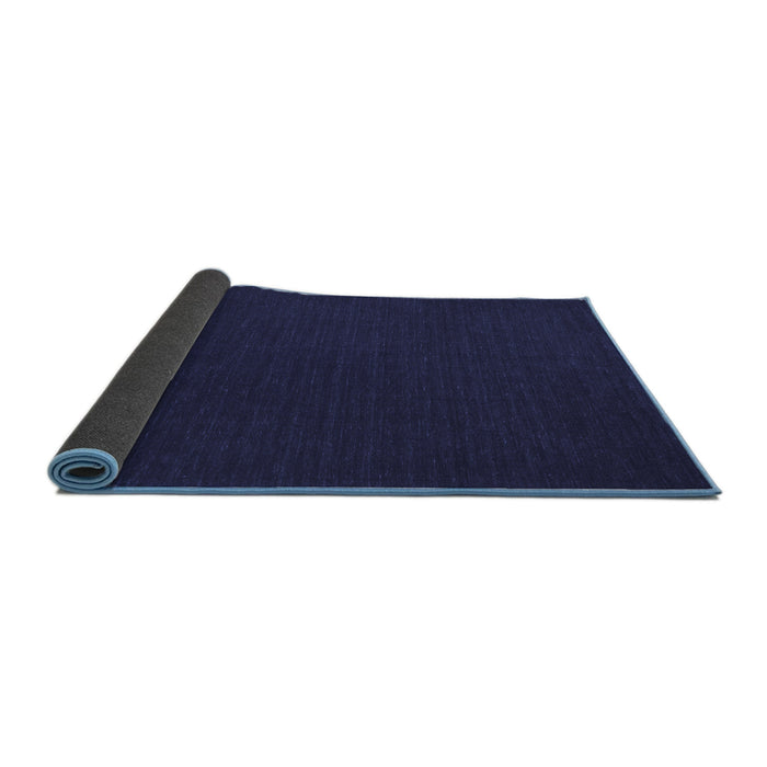 Sideview of Abstract Blue Contemporary Rug, con202blu