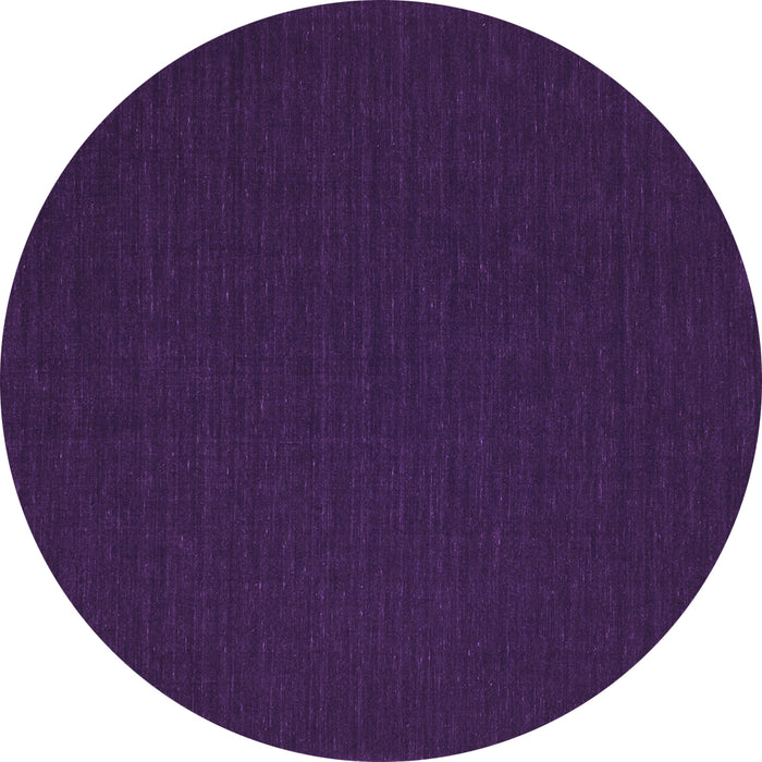 Round Machine Washable Abstract Purple Contemporary Area Rugs, wshcon202pur