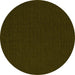 Round Abstract Yellow Contemporary Rug, con202yw