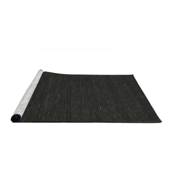 Serging Thickness of Machine Washable Contemporary Charcoal Black Rug, wshcon203