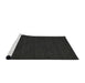 Serging Thickness of Machine Washable Contemporary Charcoal Black Rug, wshcon203