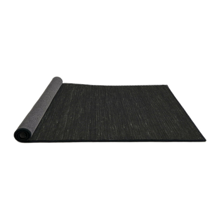 Thickness of Contemporary Charcoal Black Modern Rug, con203