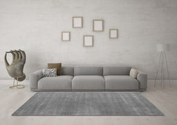 Machine Washable Abstract Gray Contemporary Rug in a Living Room,, wshcon2030gry