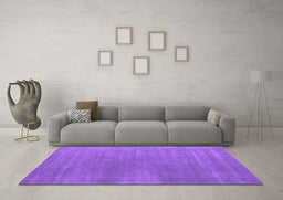 Machine Washable Abstract Purple Contemporary Area Rugs in a Living Room, wshcon2030pur