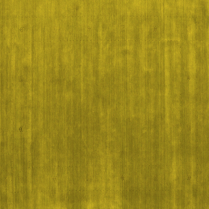 Square Abstract Yellow Contemporary Rug, con2030yw