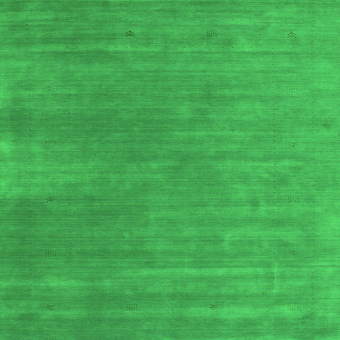 Round Machine Washable Abstract Green Contemporary Area Rugs, wshcon2030grn