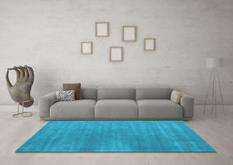 Machine Washable Abstract Light Blue Contemporary Rug in a Living Room, wshcon2030lblu