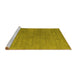 Sideview of Machine Washable Abstract Yellow Contemporary Rug, wshcon2030yw