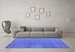 Machine Washable Abstract Blue Contemporary Rug in a Living Room, wshcon2030blu