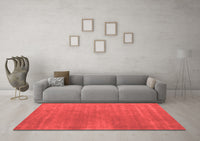 Machine Washable Abstract Red Contemporary Rug, wshcon2030red