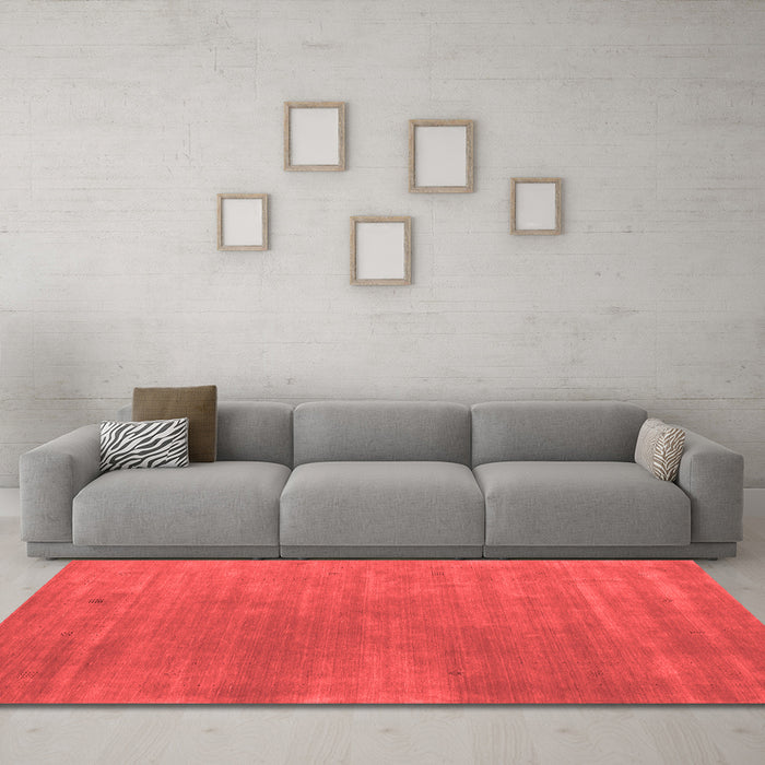 Contemporary Red Washable Rugs