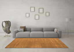 Machine Washable Abstract Orange Contemporary Area Rugs in a Living Room, wshcon2030org