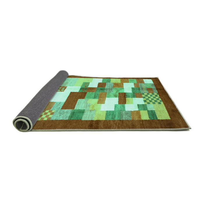 Sideview of Abstract Turquoise Contemporary Rug, con2031turq