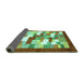 Sideview of Abstract Turquoise Contemporary Rug, con2031turq