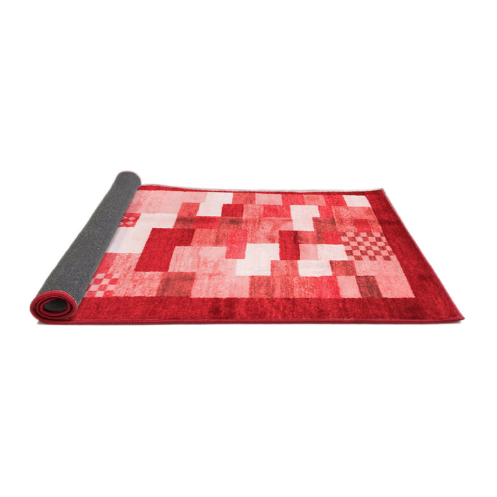 Abstract Red Contemporary Area Rugs
