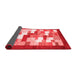 Abstract Red Contemporary Area Rugs