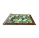 Sideview of Machine Washable Abstract Light Blue Contemporary Rug, wshcon2031lblu