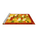 Sideview of Machine Washable Abstract Yellow Contemporary Rug, wshcon2031yw