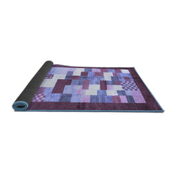 Sideview of Abstract Blue Contemporary Rug, con2031blu