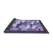 Sideview of Abstract Blue Contemporary Rug, con2031blu