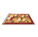 Sideview of Machine Washable Abstract Brown Contemporary Rug, wshcon2031brn