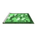 Sideview of Machine Washable Abstract Emerald Green Contemporary Area Rugs, wshcon2031emgrn