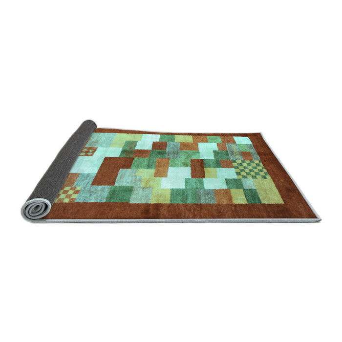 Sideview of Abstract Light Blue Contemporary Rug, con2031lblu