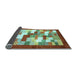 Sideview of Abstract Light Blue Contemporary Rug, con2031lblu