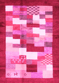 Abstract Pink Contemporary Rug, con2031pnk