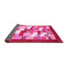 Sideview of Abstract Pink Contemporary Rug, con2031pnk