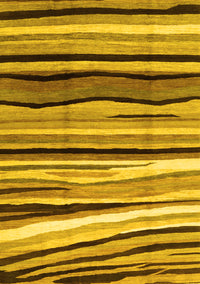 Abstract Yellow Contemporary Rug, con2032yw