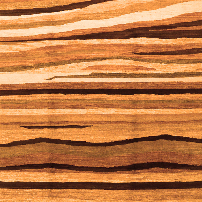 Abstract Orange Contemporary Rug, con2032org