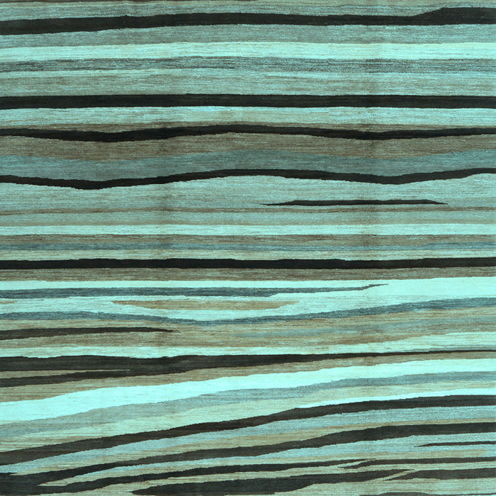 Square Abstract Light Blue Contemporary Rug, con2032lblu